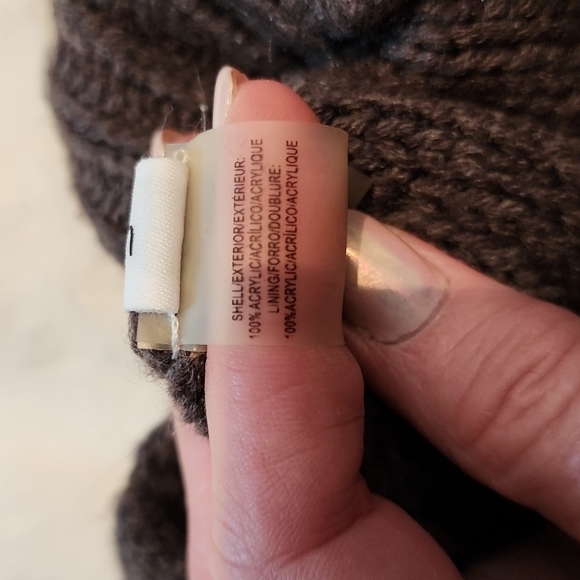 Calvin Klein Neck Warmer.  Approx 13 × 13, dark gray - Picture 3 of 3